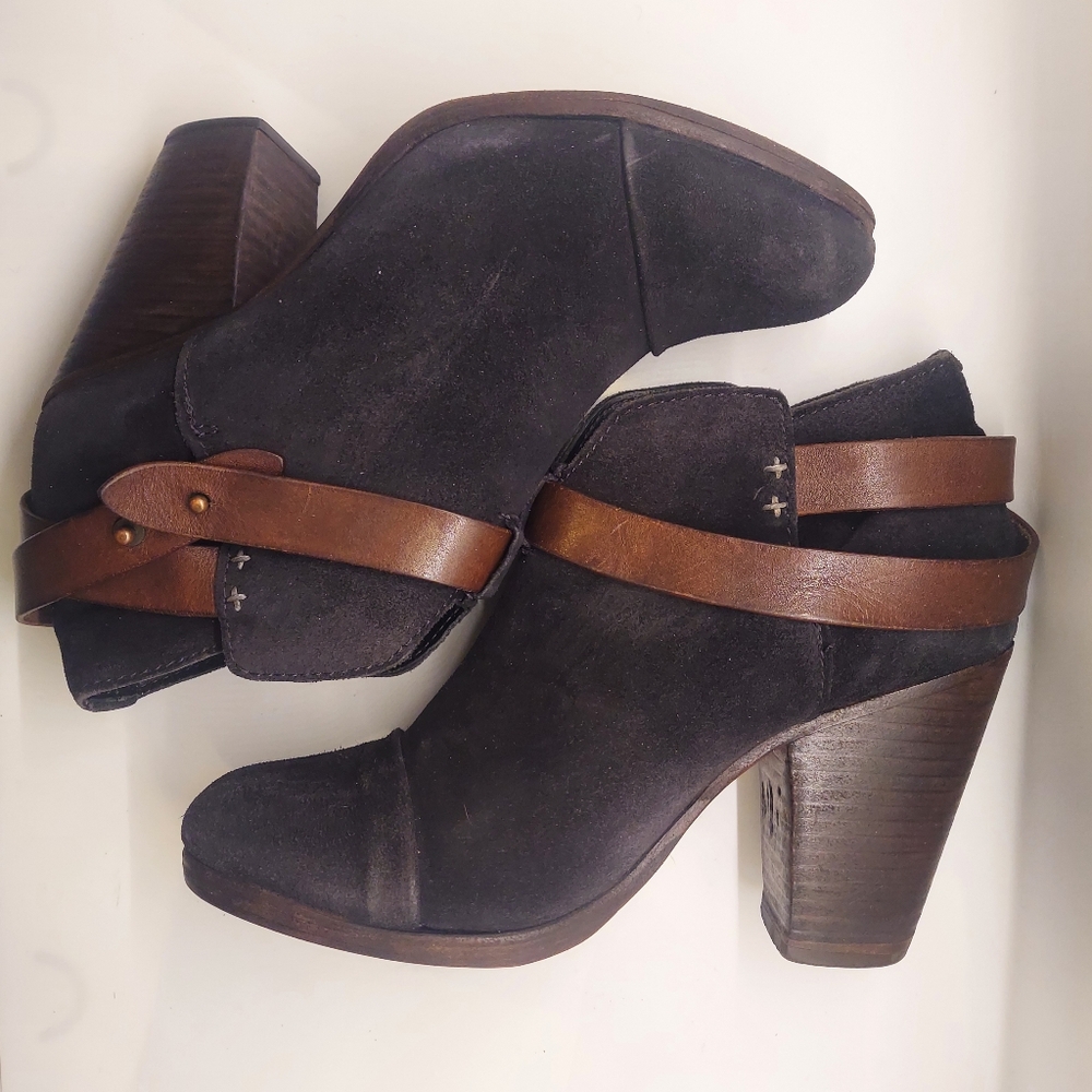 RAG & BONE Harrow Suede Leather Ankle Booties Women's Size 8.5